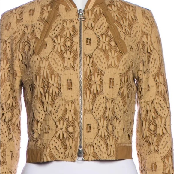 SCHUMACHER OPEN BROCADE CROPPED JACKET - Picture 1 of 9